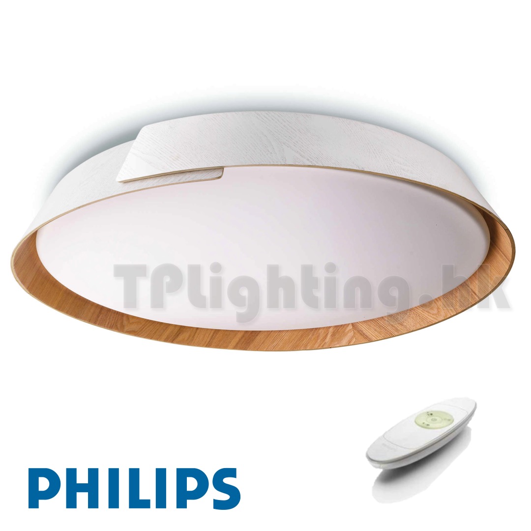 49019 myLiving Embrace 70W LED White Oak Remote Dimming Ceiling Light ...