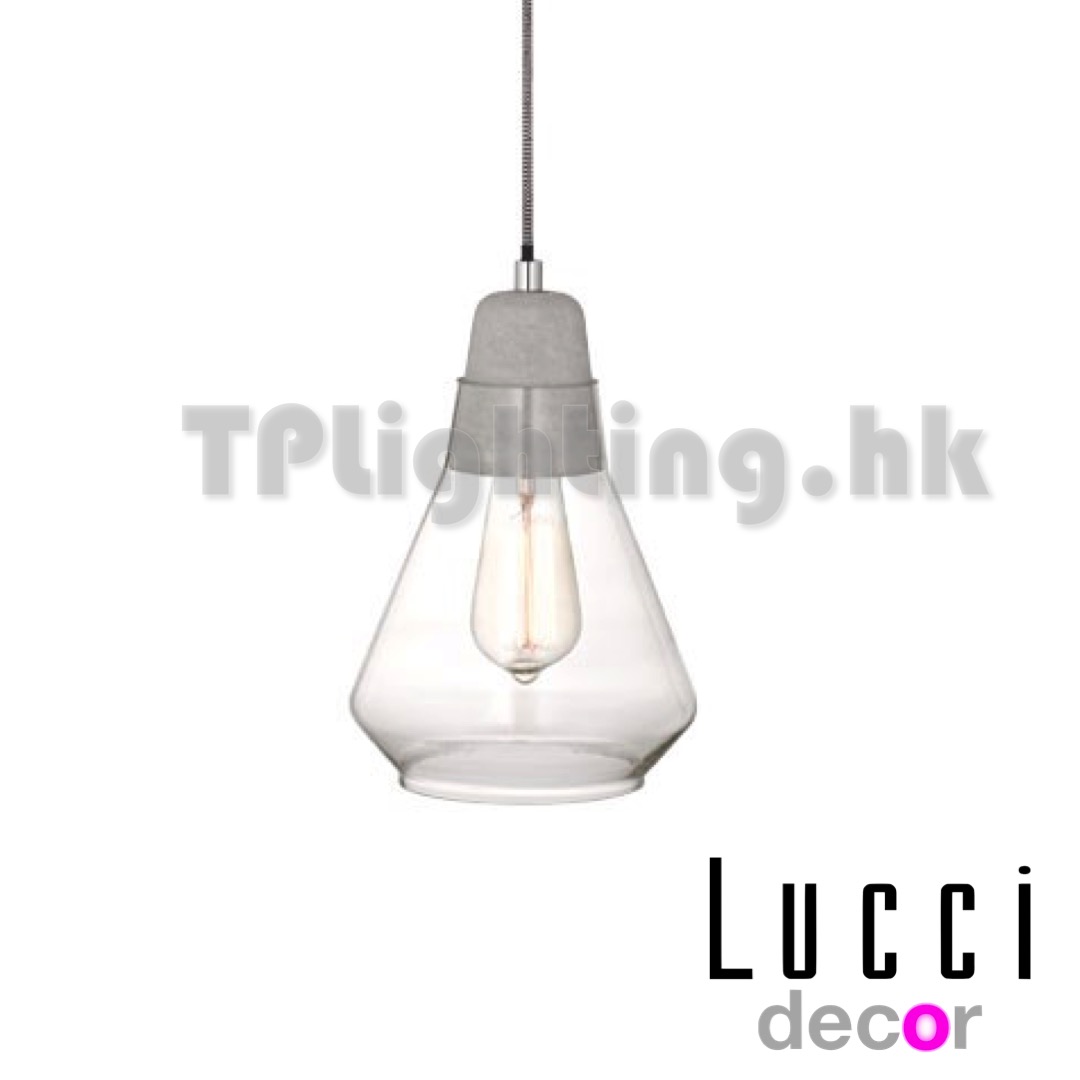 010171 Ando 1 Light Pendant In Concrete Gl 010171 Ando 1 Light Pendant In Concrete Gl