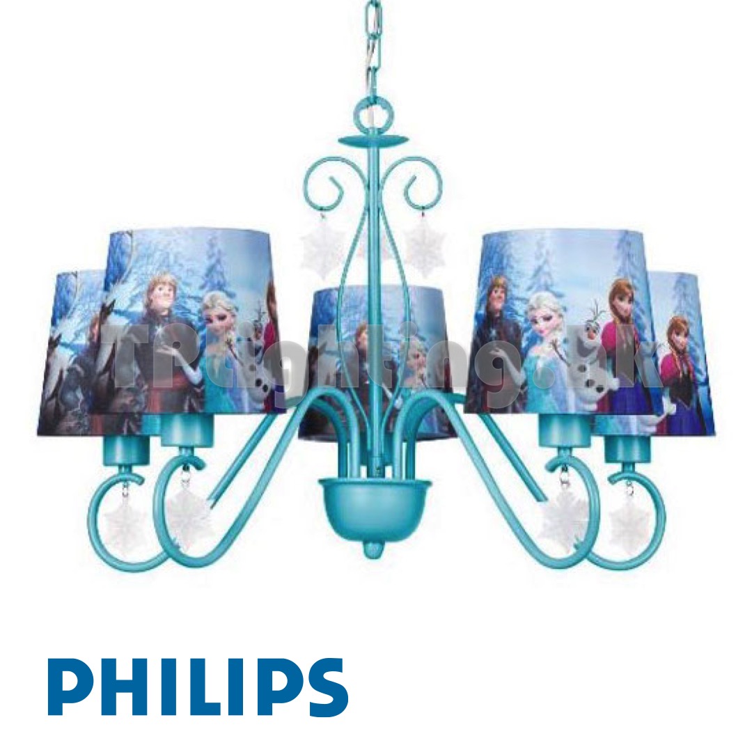 66190 35 Disney Blue Frozen 5xe27 Suspension Light 餘貨2 Left Philips Lighting Disney 66190 35 Frozen Pendant Lamp